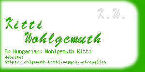 kitti wohlgemuth business card